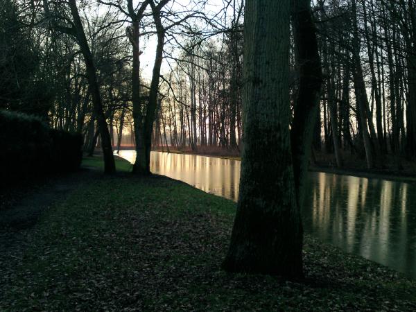 coucher de soleil sur l'étang...